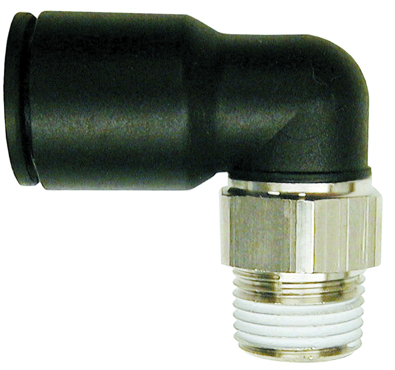 COILOCK PUSH-TO-CONNECT MALE SWIVEL ELBOW 1/4"M - 1/4" TUBE