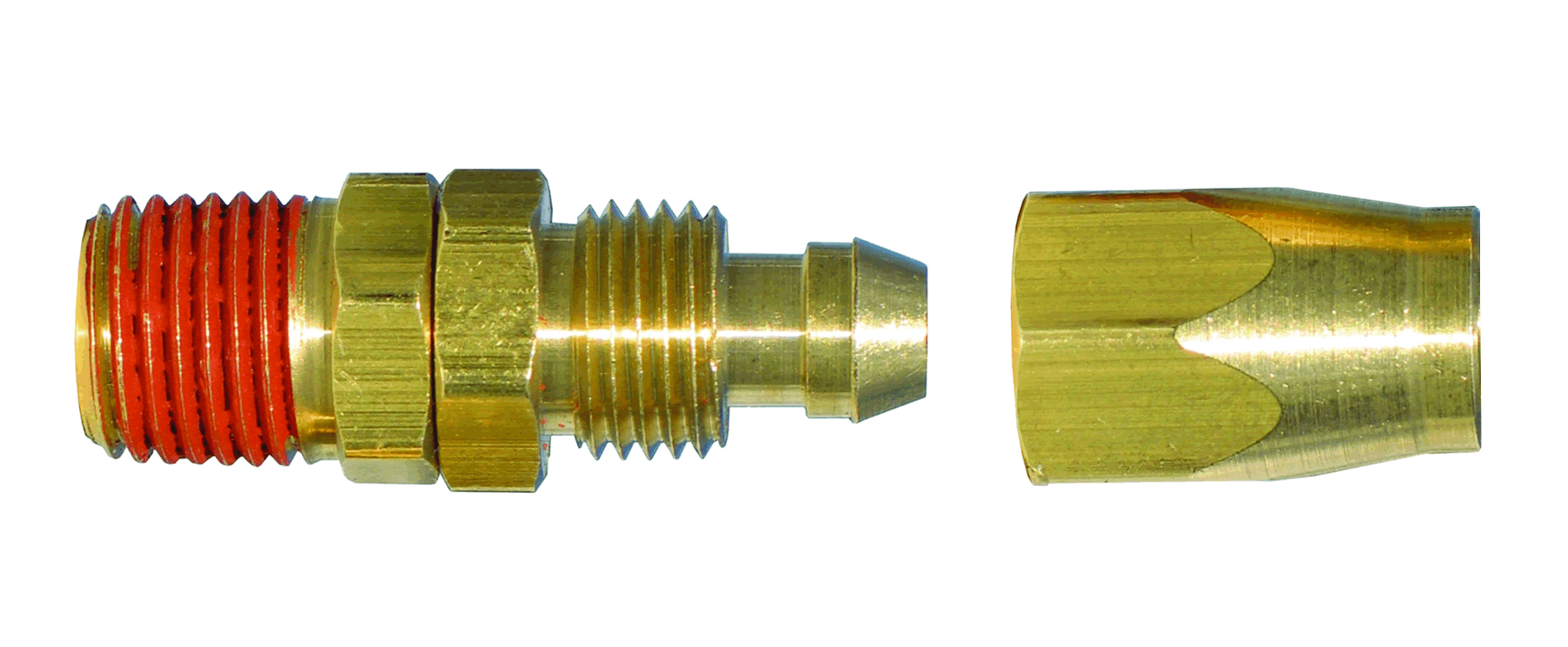 FLEXCOIL REUSABLE FITTING 1/4" HOSE - 1/4" SWIVEL MALE
