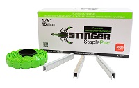 STINGER 5/8", 7/8", 1-1/4" AND 1-1/2" 18GA STAPLEPAC FOR USE WITH STINGER CS150B AND CS150 CAP STAPLERS ONLY